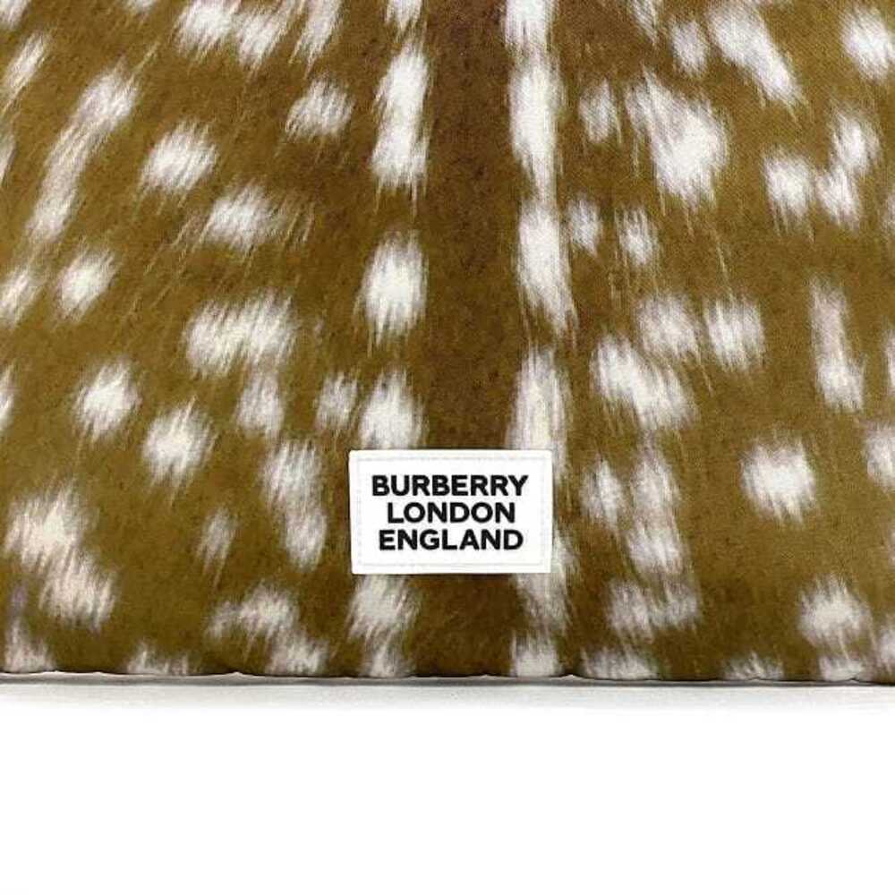 Burberry Tote Bag Brown Black Animal Leather Slim MD FLAT DEER Document - Picture 6 of 10